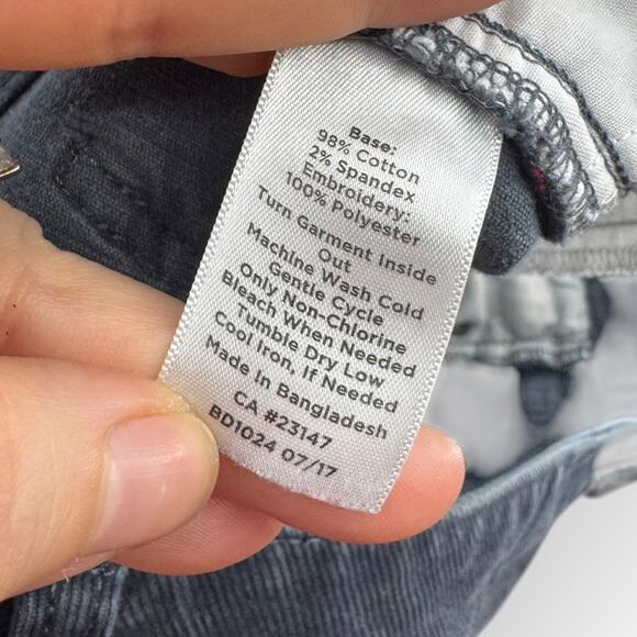 Talbots Simply Flattering Gray Corduroy Dog Embroidered Pants Womens 14 Scottie - Picture 7 of 7